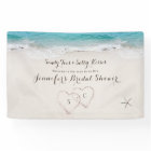 Hearts in the sand beach bridal shower welcome