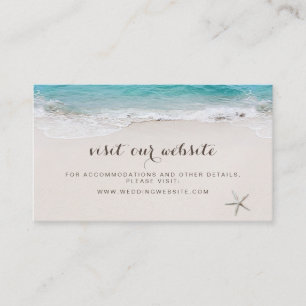 Hearts in the sand beach website Insert card