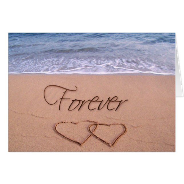 Hearts in the sand forever cards (Front Horizontal)