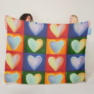 Hearts Inspirational Custom Fleece Throw Blanket