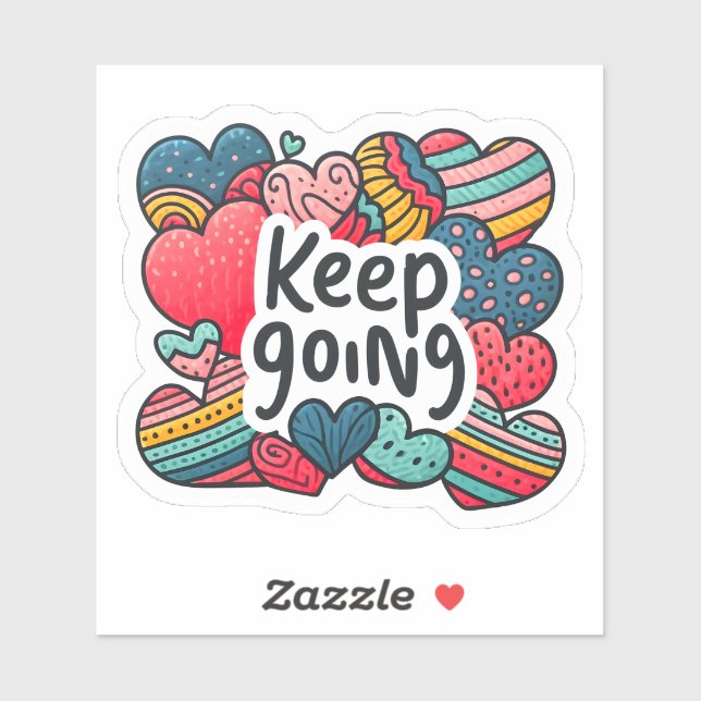 Hearts Inspire Resilience and Motivation Sticker (Sheet)