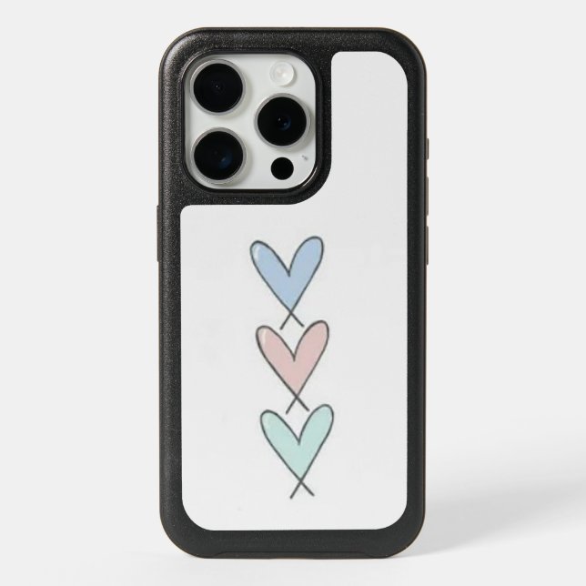 Hearts Iphone 15 Pro Case (Back)