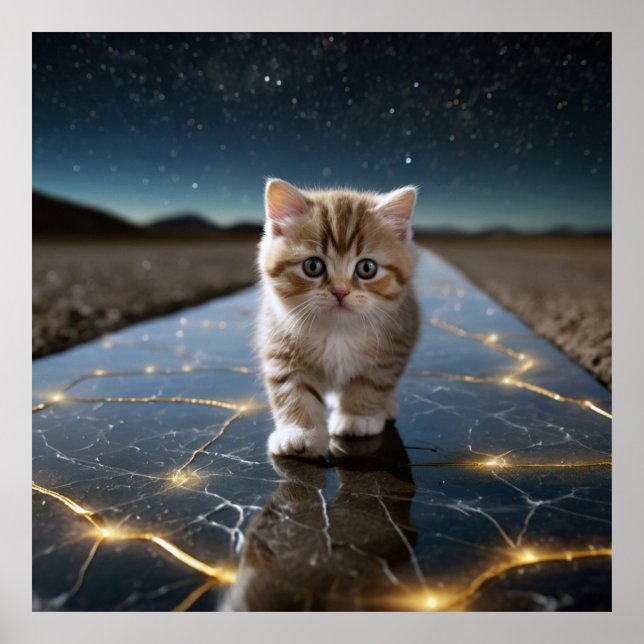 Heart's Journey: Kitten & Lost Love Quote  Poster (Front)