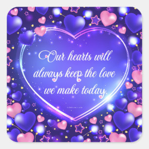 Hearts keep the love stickers