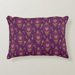 Hearts-keys-pattern Accent Pillow