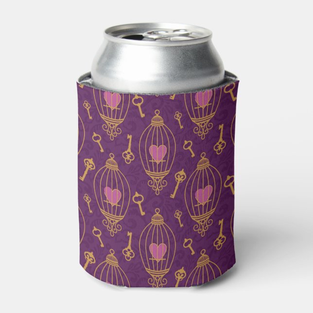 Hearts-keys-pattern Can Cooler (Can Front)