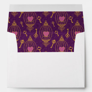 Hearts-keys-pattern Envelope