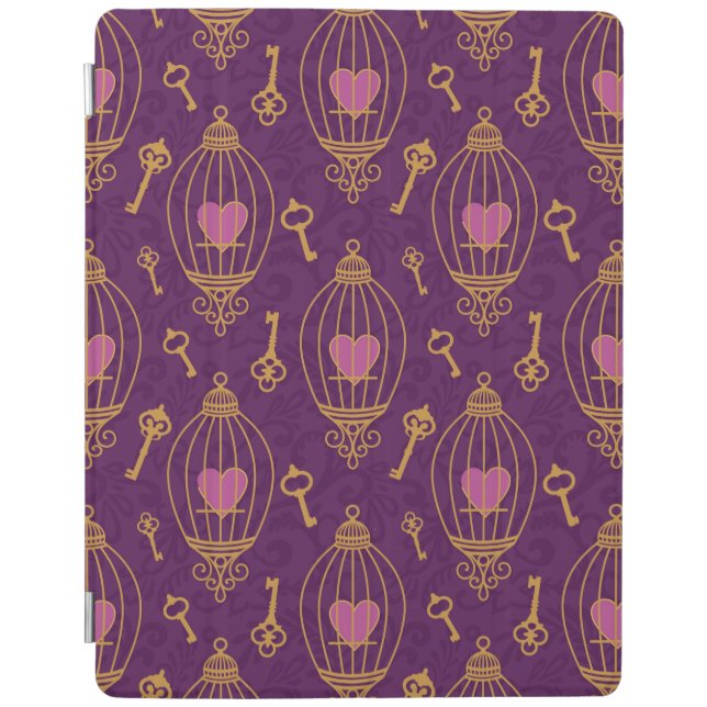 Hearts-keys-pattern iPad Smart Cover (Front)