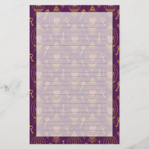 Hearts-keys-pattern Stationery