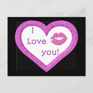 Hearts & Kisses Postcard