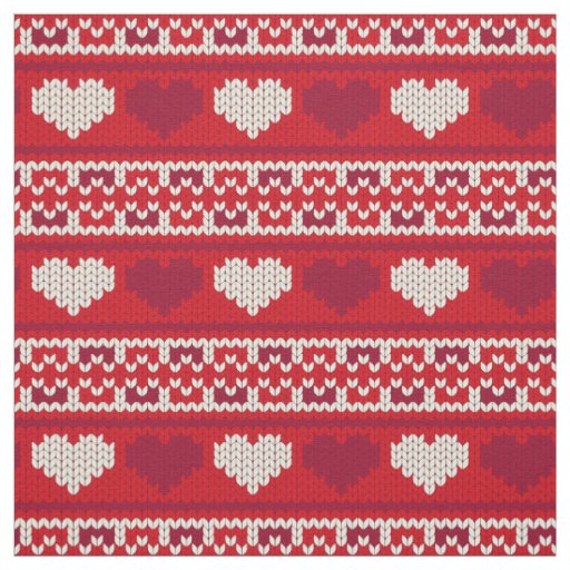 Hearts knitting seamless pattern 1 + your ideas fabric