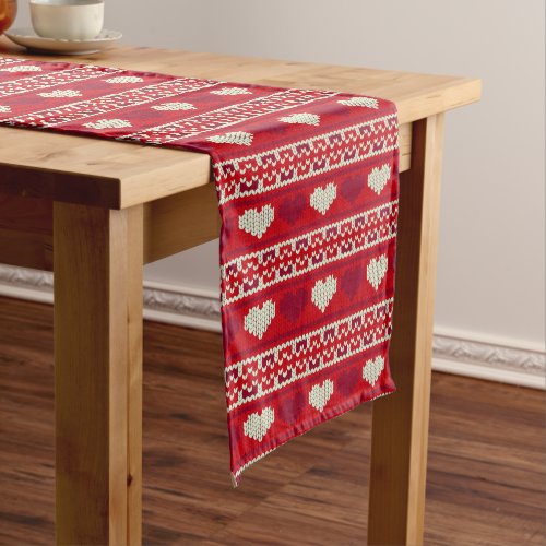 Hearts knitting seamless pattern 1  your ideas long table runner
