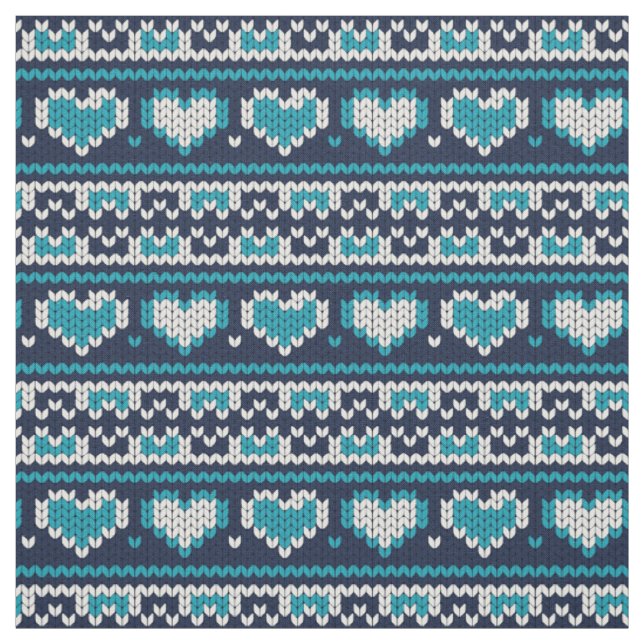 Hearts knitting seamless pattern 2 + your ideas fabric (Swatch)