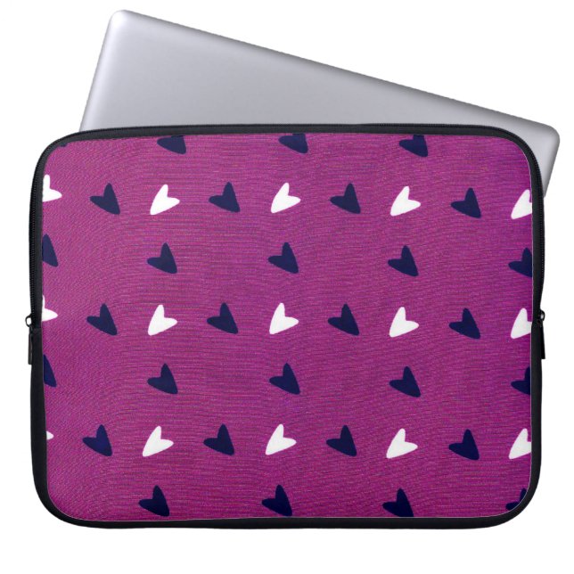 Hearts Laptop Sleeve (Front)