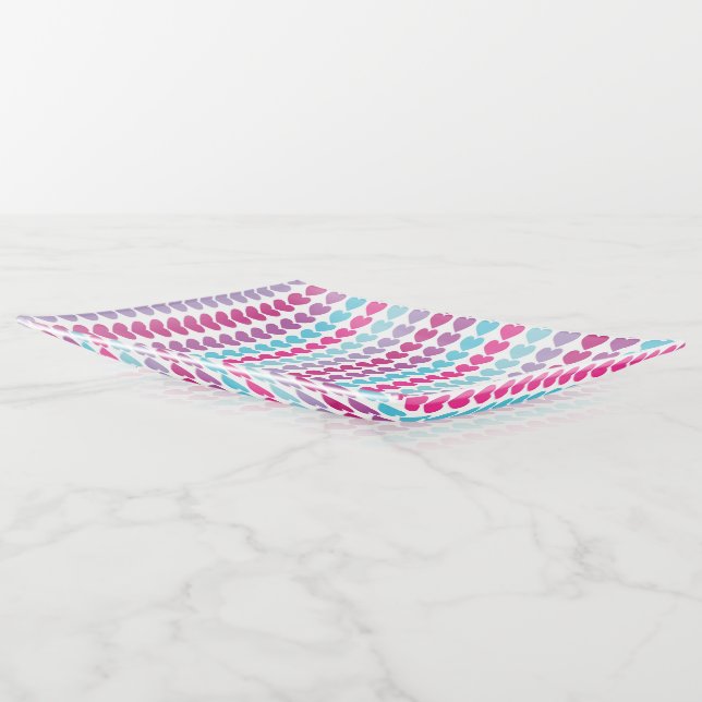 Hearts - Large Trinket Tray (Angled)