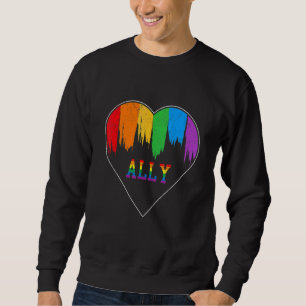 Hearts Lgbt Equality Love Lgbtq Rainbow Flag Gay P Sweatshirt