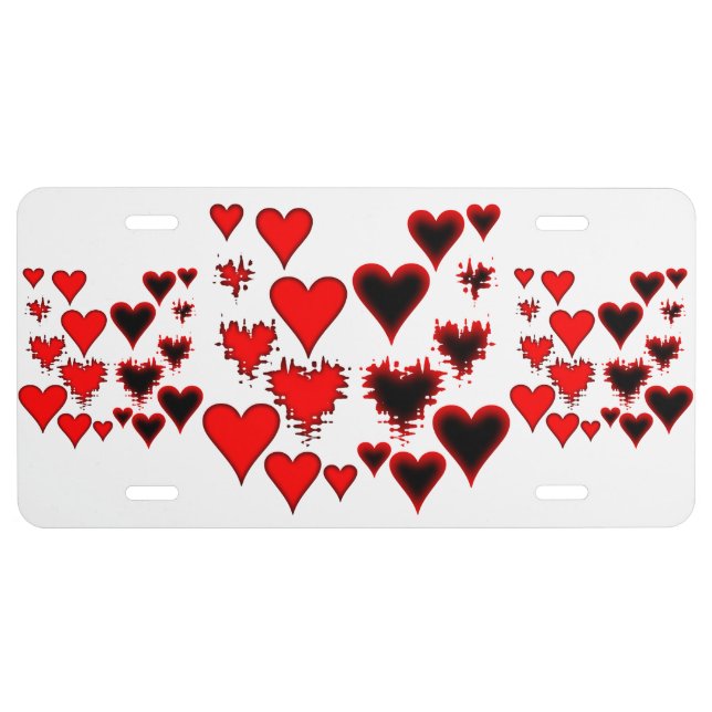 Hearts License Plate (Front)