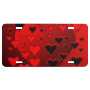 Hearts License Plate