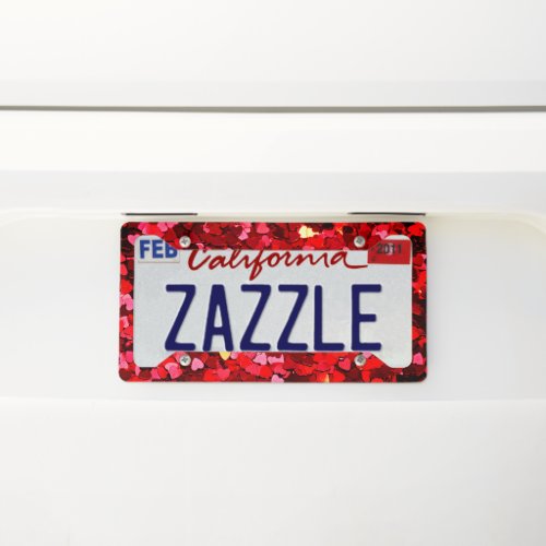 Hearts License Plate Frame