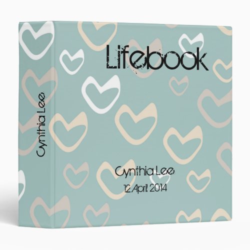 Hearts Lifebook Foster Care Adoption 3 Ring Binder