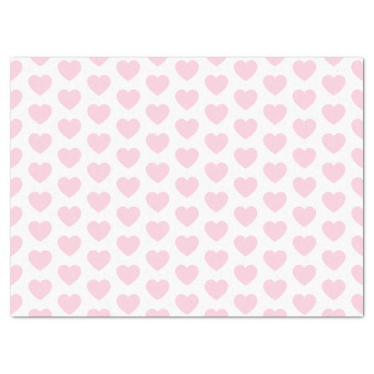 pink hearts tissue paper