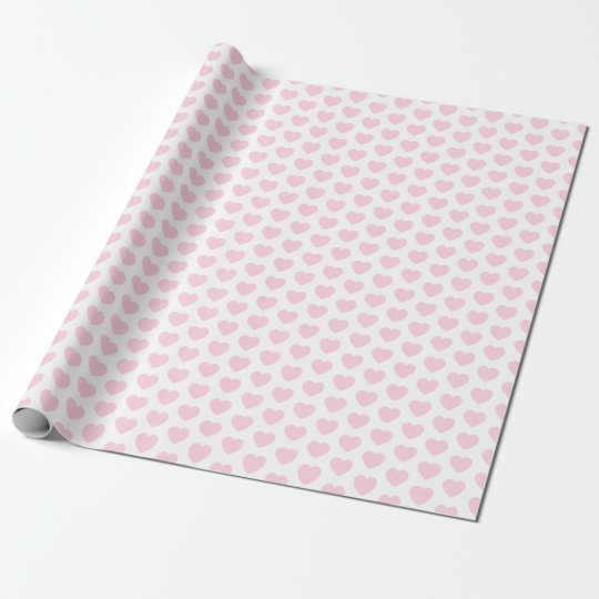 pink hearts wrapping paper