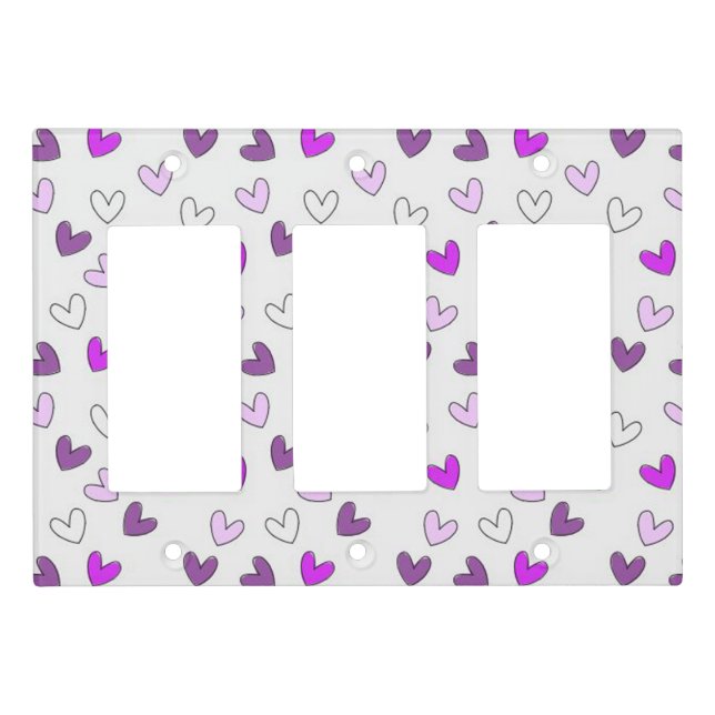 Hearts Light Switch Cover (Front)
