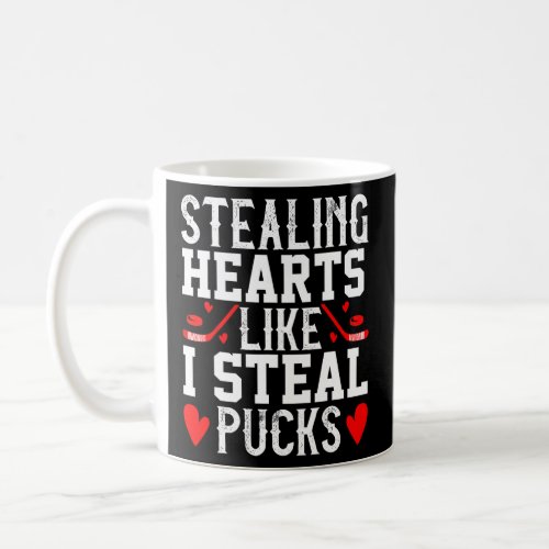 Hearts Like I Steal Pucks San Valentine   Coffee Mug
