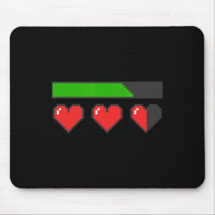 Hearts Loading Like A Video Game Valentines Graphi Mouse Pad