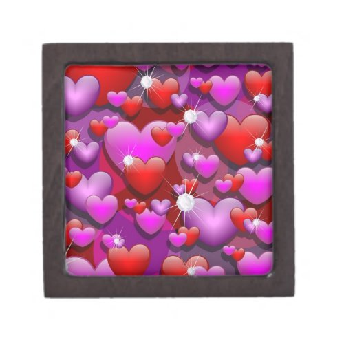 Hearts Love and Diamonds Gift Box