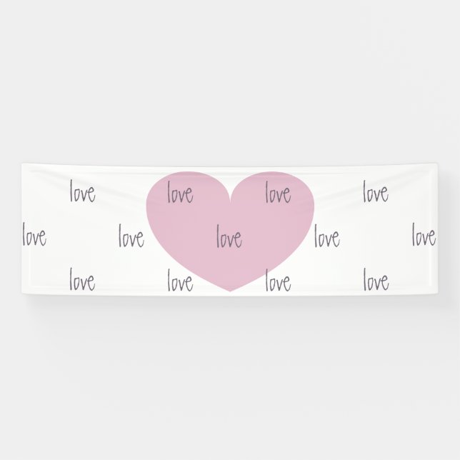 HEARTS & LOVE Banner - Party Decor Celebrate (Horizontal)
