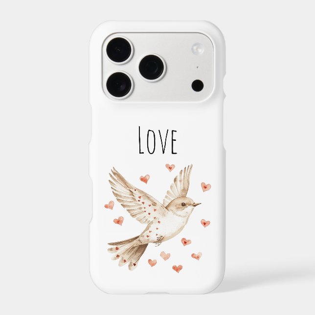Hearts Love Bird Roses Floral Case-Mate iPhone Case (Back)