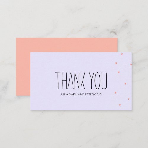 Hearts Love Cartoon Wedding Thank you Card