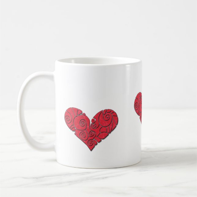 Hearts love coffee mug (Left)
