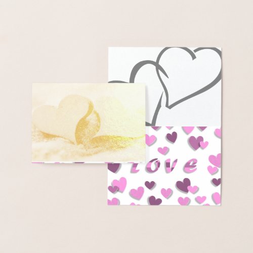 Hearts Love Date Personalize Destiny DestinyS Foil Card