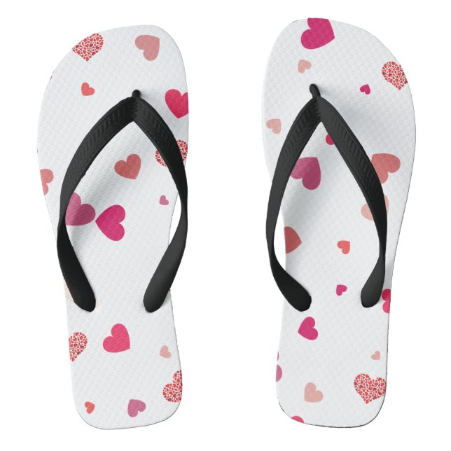 Hearts - love flip flops (Footbed)