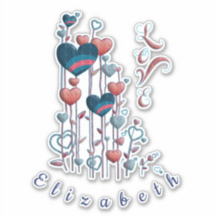 Hearts Love Grows Sticker