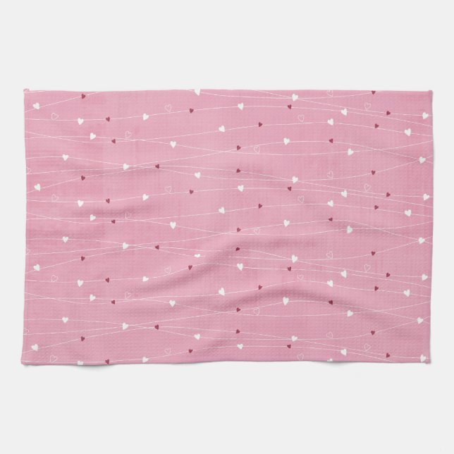 Hearts & Love Kitchen Towel (Horizontal)
