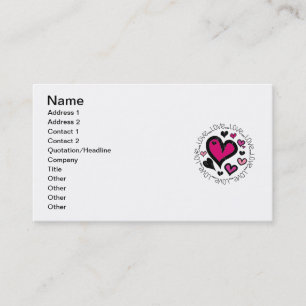 Hearts Love Love Love Business Card
