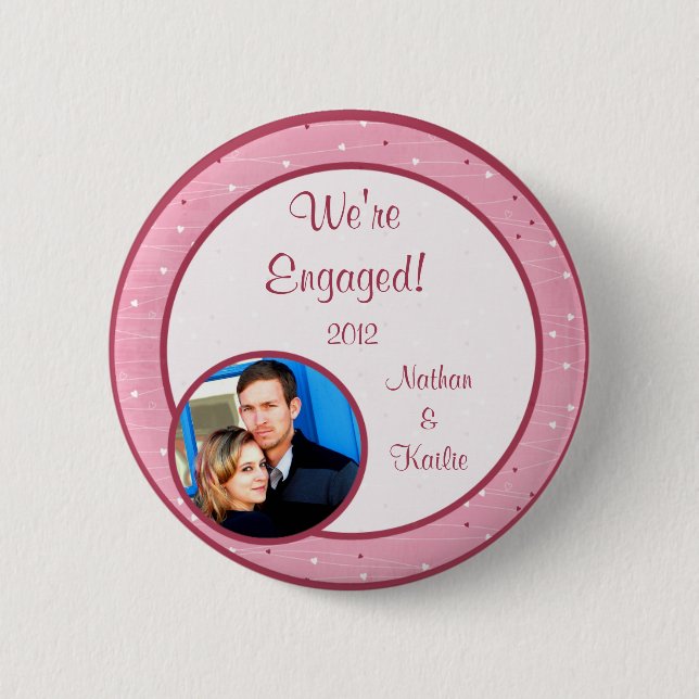 Hearts & Love Photo Button (Front)