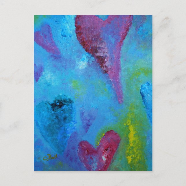 Hearts - Love Postcard (Front)