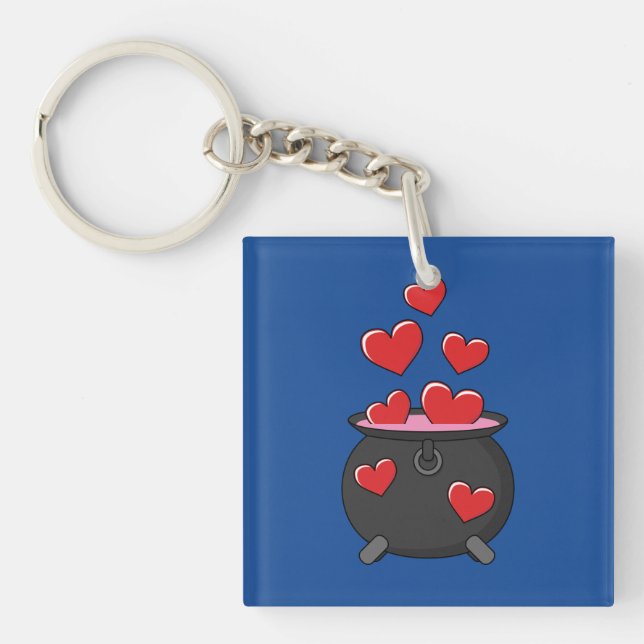 Hearts Love Potion Keychain (Front)