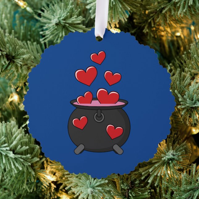 Hearts Love Potion Ornament Card (Insitu (Tree))