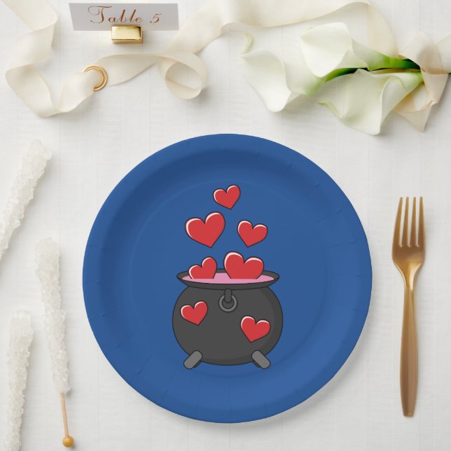 Hearts Love Potion Paper Plates (Wedding)
