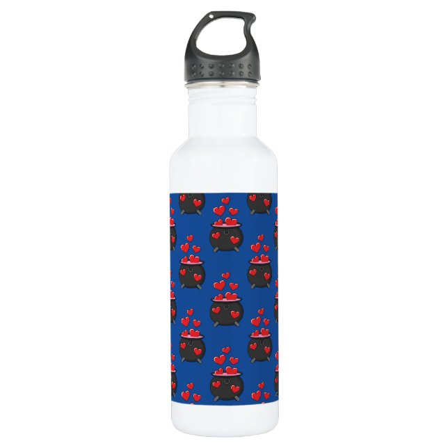 Hearts Love Potion Stainless Steel Water Bottle (Front)