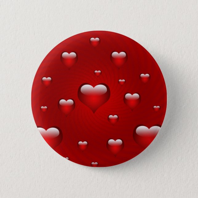 Hearts Love Theme Button (Front)