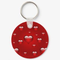 Hearts Love Theme Keychain