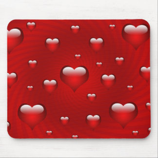 Hearts Love Theme Mouse Pad