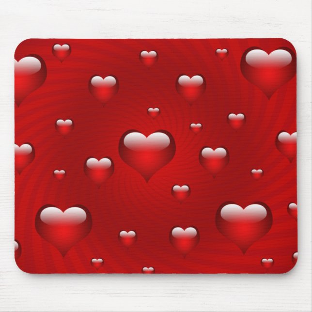 Hearts Love Theme Mouse Pad (Front)
