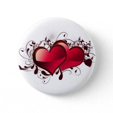 Hearts Love Theme Pinback Button